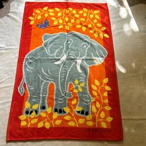 RARE HERMES BEACH TOWEL!! "mr butterfly"